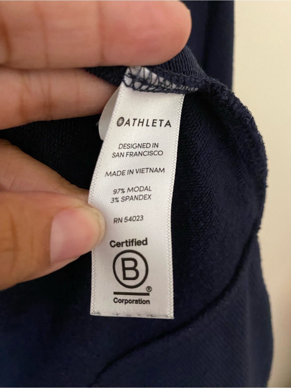 Athleta Navy Open Drape Front Cardigan with pockets oversized - Picture 5 of 9